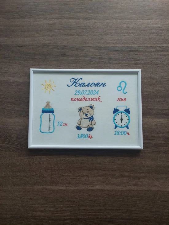 Визитка в рамка Бебешка визитка в рамка 