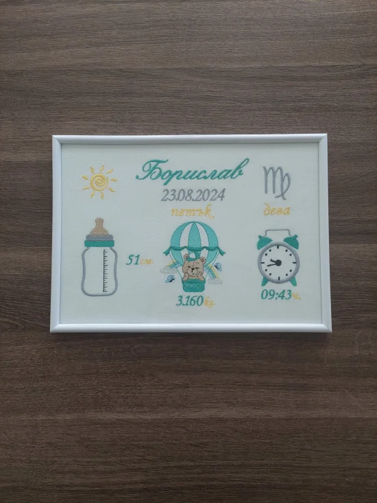 Визитка в рамка Бебешка визитка в рамка 