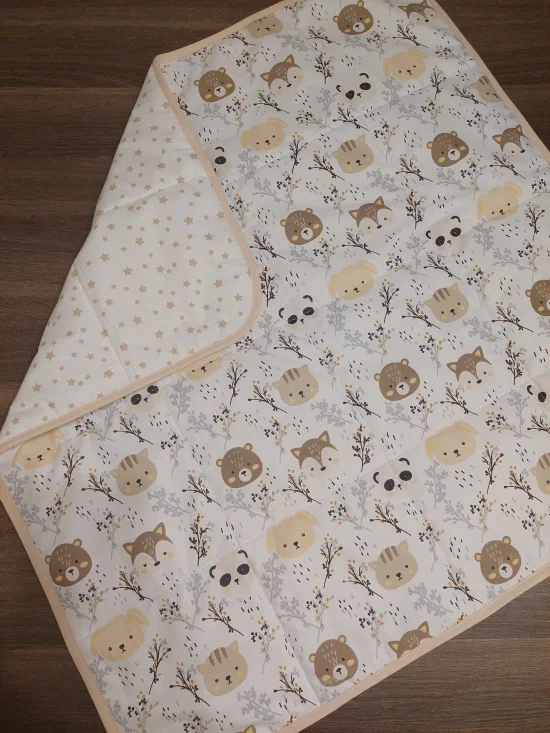 Комплекти за бебешка количка Комплект за количка ГОРСКИ ЖИВОТНИ в бежово