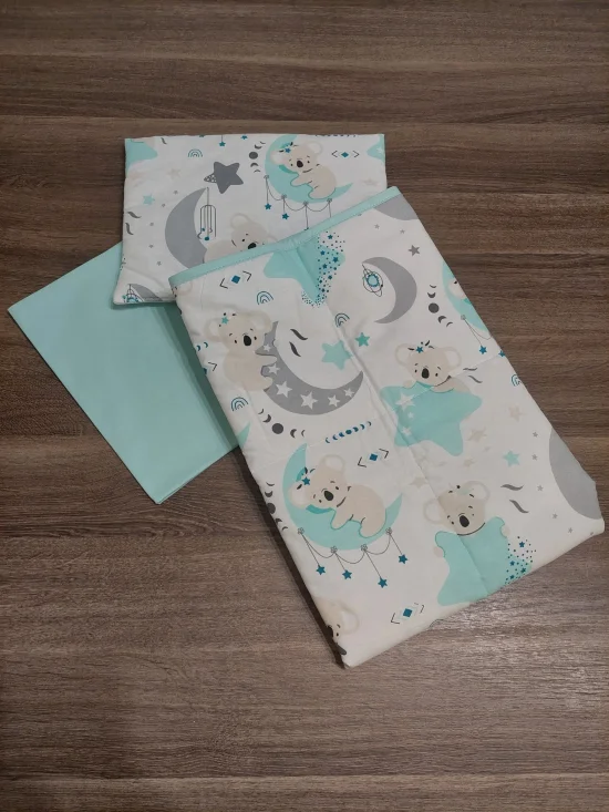 Комплекти за бебешка количка Комплект за количка КОАЛИ в цвят мента