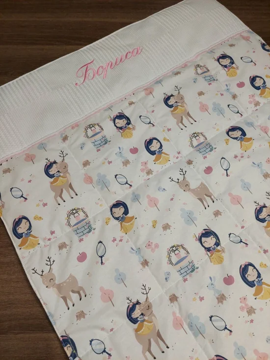 Бебешки одеяла Персонализирано одеяло СНЕЖАНКА