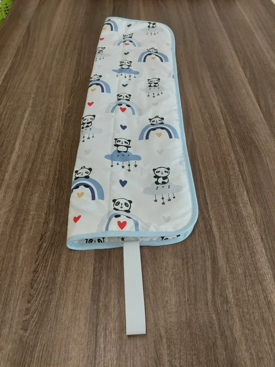 Подложки за повиване на бебе Подложка за повиване на бебе ПАНДИ в синьо